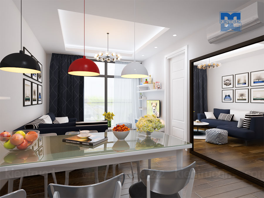 Thiết kế nội thất chung cư cao cấp diện tích 67m2 phong cách hiện đại