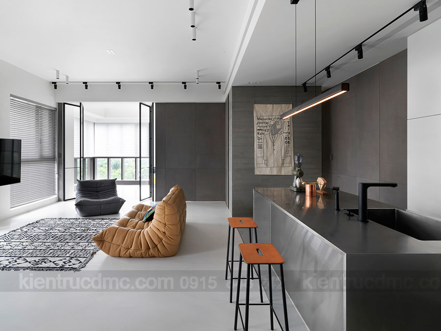 Thiết kế nội thất chung cư diện tích 125m2 phong cách hiện đại