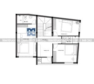Thiết kế biệt thự nhà vườn 2 tầng mái thái diện tích 110m2