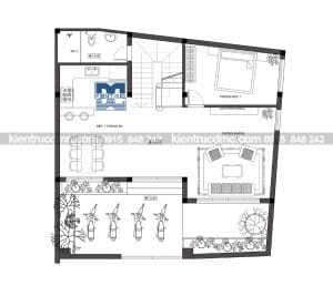 Thiết kế biệt thự nhà vườn 2 tầng mái thái diện tích 110m2