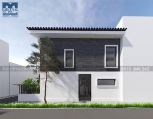 Thiết kế biệt thự nhà vườn 2 tầng mái thái diện tích 110m2