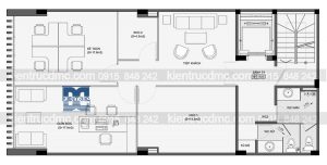 Thiết kế nhà phố 7 tầng kết hợp văn phòng làm việc trên đất 94,5m2