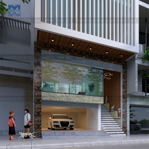 Thiết kế nhà phố 7 tầng kết hợp văn phòng làm việc trên đất 94,5m2