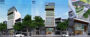 Thiết kế nhà phố 7 tầng kết hợp văn phòng làm việc trên đất 94,5m2