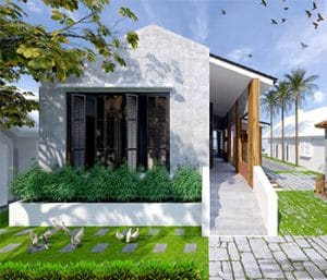 Thiết kế nhà vườn 1 tầng mái thái trên đất 344m2