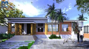 Thiết kế nhà vườn 1 tầng mái thái trên đất 344m2