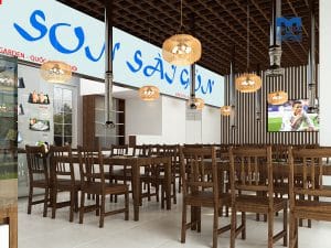 Thiết kế nội thất nhà hàng lẩu nướng