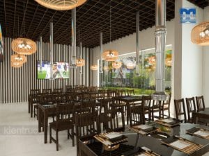 Thiết kế nội thất nhà hàng lẩu nướng