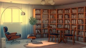 Bố trí phòng đọc sách tại nhà trong thiết kế nội thất nhà ở