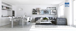 Thiết kế nội thất sáng màu cho căn hộ chung cư nhỏ