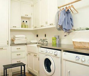 Trang trí và sắp đặt phòng giặt là trong thiết kế nhà phố