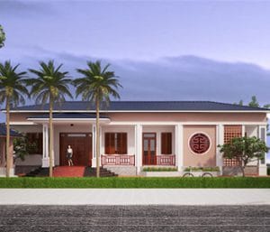 Thiết kế nhà vườn 1 tầng phong cách cổ điển gần gũi với thiên nhiên