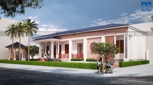 Thiết kế nhà vườn 1 tầng phong cách cổ điển gần gũi với thiên nhiên