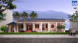 Thiết kế nhà vườn 1 tầng phong cách cổ điển gần gũi với thiên nhiên