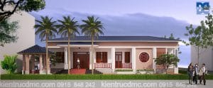 Thiết kế nhà vườn 1 tầng phong cách cổ điển gần gũi với thiên nhiên