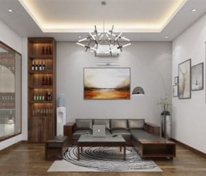 Thiết kế nội thất nhà phố lệch tầng phong cách hiện đại