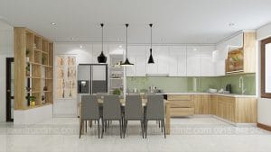 Thiết kế nội thất nhà phố lệch tầng phong cách hiện đại