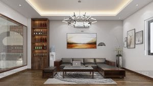 Thiết kế nội thất nhà phố lệch tầng phong cách hiện đại