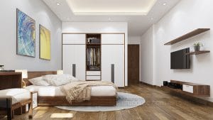 Thiết kế nội thất nhà phố lệch tầng phong cách hiện đại