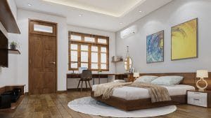Thiết kế nội thất nhà phố lệch tầng phong cách hiện đại