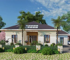 Thiết kế nhà vườn 1 tầng mái thái phong cách đồng quê