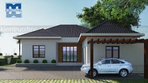 Thiết kế nhà vườn 1 tầng mái thái phong cách đồng quê