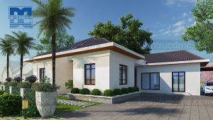Thiết kế nhà vườn 1 tầng mái thái phong cách đồng quê
