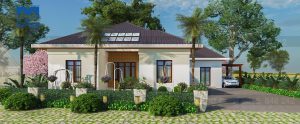 Thiết kế nhà vườn 1 tầng mái thái phong cách đồng quê