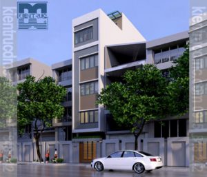 Thiết kế nhà ở kết hợp kinh doanh 6 tầng phong cách hiện đại