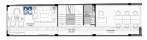 Thiết kế nhà ở kết hợp kinh doanh 6 tầng phong cách hiện đại