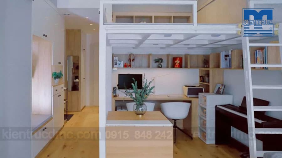Thiết kế nội thất chung cư diện tích 48m2 với phong cách mở