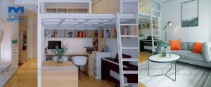Thiết kế nội thất chung cư diện tích 48m2 với phong cách mở