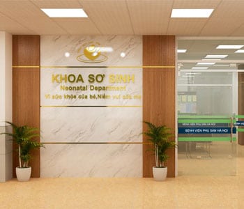 Thiết kế nội thất văn phòng Khoa sơ sinh Bệnh viện Phụ sản Hà Nội