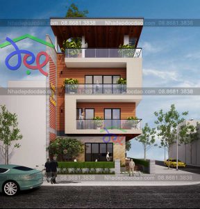 Thiết kế biệt thự phố 4 tầng hai mặt tiền kết hợp kinh doanh