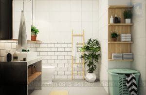 Làm mát không gian mùa hè với thiết kế nội thất chung cư màu xanh ngọc