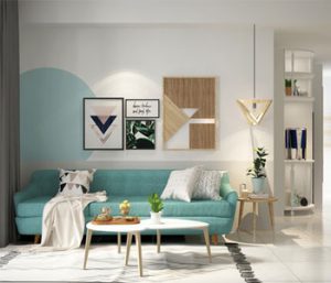 Làm mát không gian mùa hè với thiết kế nội thất chung cư màu xanh ngọc
