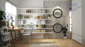 Làm mát không gian mùa hè với thiết kế nội thất chung cư màu xanh ngọc