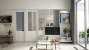 Làm mát không gian mùa hè với thiết kế nội thất chung cư màu xanh ngọc