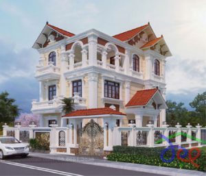Thiết kế biệt thự 3 tầng phong cách tân cổ điển