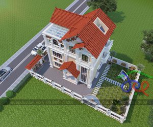 Thiết kế biệt thự 3 tầng phong cách tân cổ điển