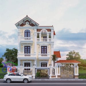 Thiết kế biệt thự 3 tầng phong cách tân cổ điển