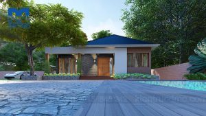 Thiết kế nhà vườn 1 tầng mái thái trên diện tích 220m2
