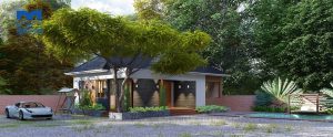 Thiết kế nhà vườn 1 tầng mái thái trên diện tích 220m2
