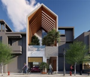 Thiết kế nhà phố 2,5 tầng phong cách hiện đại trên diện tích 60m2