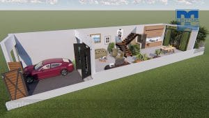 Thiết kế nhà phố 2,5 tầng phong cách hiện đại trên diện tích 60m2