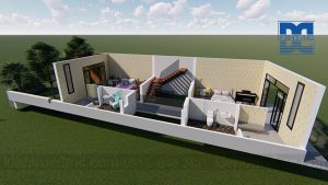 Thiết kế nhà phố 2,5 tầng phong cách hiện đại trên diện tích 60m2