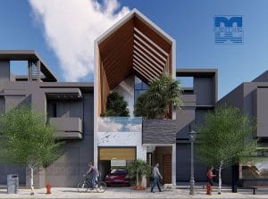 Thiết kế nhà phố 2,5 tầng phong cách hiện đại trên diện tích 60m2