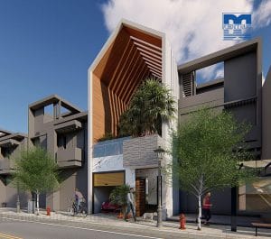 Thiết kế nhà phố 2,5 tầng phong cách hiện đại trên diện tích 60m2