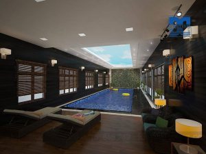 Thiết kế nội thất dinh thự 2 tầng phong cách tân cổ điển đẹp, sang trọng