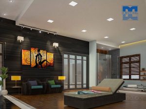 Thiết kế nội thất dinh thự 2 tầng phong cách tân cổ điển đẹp, sang trọng